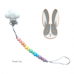 Teether Joy Pastel Joy (Grey Rabbit)