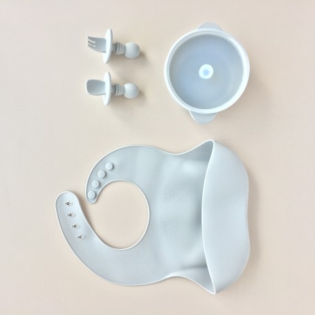 Teether Joy Baby Feeding Set (Light Grey)