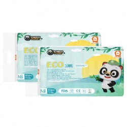 Besuper Premiun Baby Organic Diaper Bamboo Planet 100% Biodegradable Baby Diaper Tape NB Size 52PCS X 3 PACKS