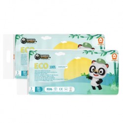 Besuper Premiun Baby Organic Diaper Bamboo Planet 100% Biodegradable Baby Diaper Tape M Size 