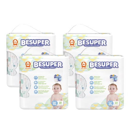 Besuper 15% SAVING Economy & Quality Pull Up Pants Diaper 18PCS X