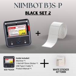 Niimbot B3S_P Mini Portable Label Sticker Printer | Machine Inkless Thermal | Free 1 roll sticker
