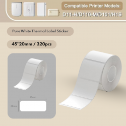 Niimbot B21/B1/B3S/B31/K3/M2 White Sticker | Waterproof Sticker | Oilproof Sticke