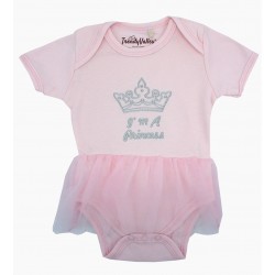 Trendyvalley Organic Cotton Baby Girl Romper (I Am A Princess)