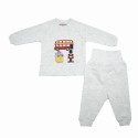Trendyvalley Organic Cotton Baby Long Sleeve Pyjamas Set (London Bus/Grey)
