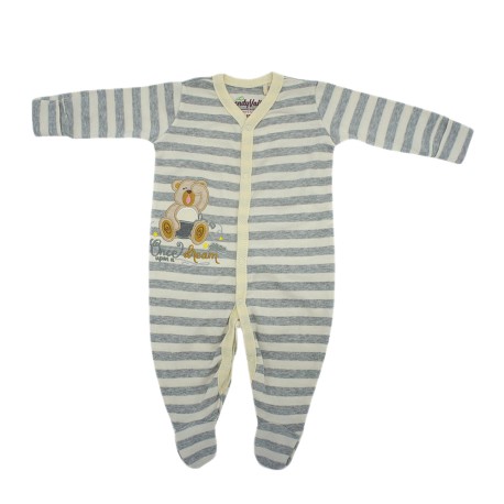 Trendyvalley Organic Cotton One Piece Suit Romper with Hands and Feet Covered (Once Upon A Dream)