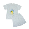 Trendyvalley Organic Cotton Short Sleeve Baby Shirt and Pants (Duck Grey)