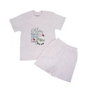 Trendyvalley Organic Cotton Short Sleeve Baby Shirt and Pants (Little Lamb Pink)