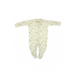 Trendyvalley x Kroderiee Organic Bamboo One Piece Suit Romper with Hands and Feet Covered (Knite Bear)
