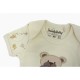 Trendyvalley Organic Cotton Short Sleeve Romper Milk Bear