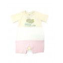 Trendyvalley Organic Cotton Short Sleeve Short Pants Baby Romper (Whale/Pink)