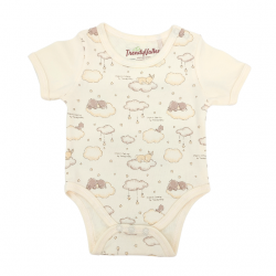 Trendyvalley Organic Cotton Baby Romper Printed Design Rabbit & Ele