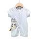 Trendyvalley Organic Cotton Short Sleeve Short Pant Baby Romper 2 in 1 Gift Set (Blue Set)