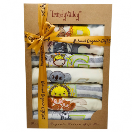 Trendyvalley Organic Cotton Alphabet Series Gift Box