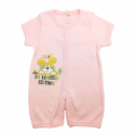 Trendyvalley Organic Cotton Short Sleeve Short Pant Baby Romper ( Limited Edition Bunny Pink)