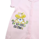 Trendyvalley Organic Cotton Short Sleeve Short Pant Baby Romper ( Limited Edition Bunny Pink)