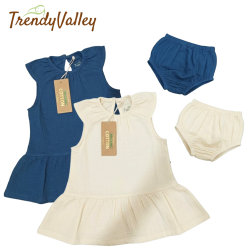 Trendyvalley Organic Cotton Baby Girl Gauze Dress