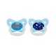 Dr Brown's Prevent Butterfly Shield Pacifier - Stage 2 (6 - 12M) Blue, 2-Pack