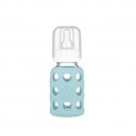 Lifefactory 4oz (120ml) Glass Baby Bottle with Protective Silicone Sleeve (Mint)