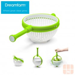 Dreamfarm Spina, spin and strain colander (White and Green)