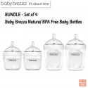 Baby Brezza BPA-Free Baby Bottles Set, set of 4