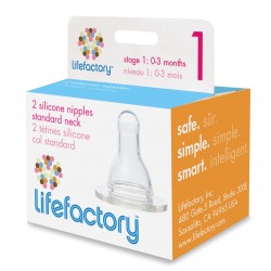 Lifefactory Nipples 2 pack (Stage 1)