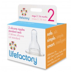 Lifefactory Nipples 2 pack (Stage 2)