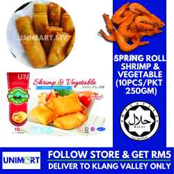 UNIMART Bosfisken Deli Spring Roll (Shrimp and Vegetable) - 10pcs/pkt