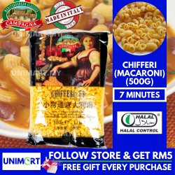 UNIMART Campagna Chifferi Rigate Pasta Macaroni (500gram)