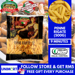 UNIMART Campagna Penne Rigate Pasta (500gram) (Cooking Time : 9 Minutes)