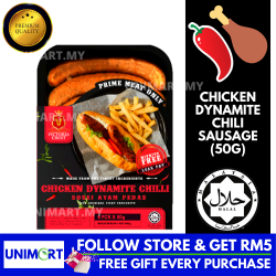 UNIMART Victoria Crest Chicken Dynamite Chili Sausage (8pcs x 50g) Fresh Frozen Food