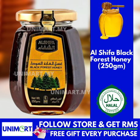 UNIMART Al Shifa Black Forest Honey 250gram (Expired JUNE 2022)