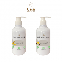 Uzen Essentials Kids Body Wash with Rose Geranium Essential Oil 250ml x 2