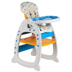FairWorld Baby High Chair (Orange/Blue)