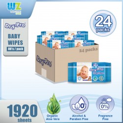  Drypro Baby Wipes 80's (24 Packs)
