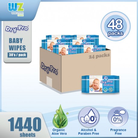 Drypro Baby Wipes 30s x 48 Packs