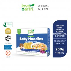 Organic Baby Noodles Carrot, Sweet Potato & Spinach 200g