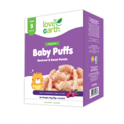 Organic Baby Puffs Beetroot & Sweet Potato 10g x 4