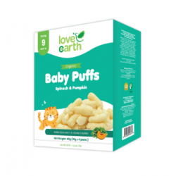 Organic Baby Puffs Spinach & Pumpkin 10g x 4