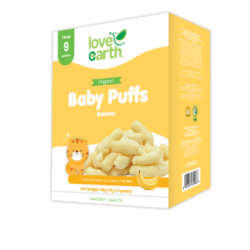 Organic Baby Puffs Banana 10g x 4