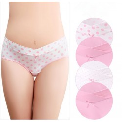 NATURAL COTTON PREGNANCY LOW CUT PANTY POLKA DOTS (3PCS)