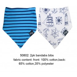 Hudson Baby Bandana Bib - Little Sailer (2pcs)