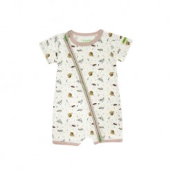 Hamako Tencel Zip Romper Animal Park Prints