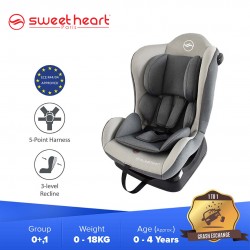 Sweet Heart Paris CS226 Group 01 Baby Car Seat Assurance JPJ Approved MIROS and ECE R44/04 Certified (Grey)