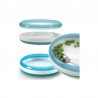 OXO TOT Training Plate with Removable Ring - Aqua