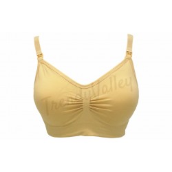 Trendyvalley 2 in 1 Seamless Nursing Bra / Maternity Breastfeeding Bra + Pregnancy Bra - Beige Color