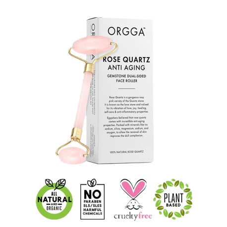 ORGGA ROSE QUARTZ Dual-sided Face Roller