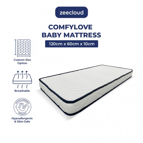 ZEECLOUD® Comfylove Baby Mattress – Medium Firm / Hypoallergenic & Comfortable |
