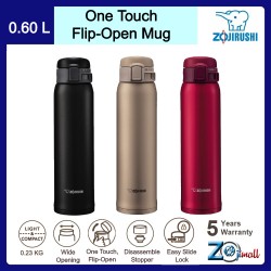 Zojirushi 600ml S/S One Touch-Open Mug SM-SE-60