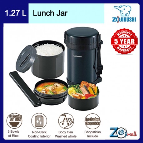 Zojirushi 1.27L S/S Lunch Jar - SL-GH-18-BA (Black)